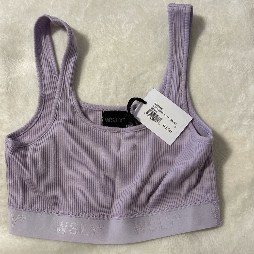 Bandier WSLY Sutton Ribbed Scoop Neck Bra